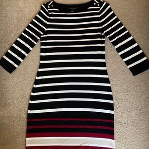 White House Black Market Dress multi-color stripes
